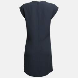 Pre Owned Gucci Navy Blue Crepe Twist Detail Sleeveless Mini Dress S
