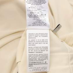 Gucci Cream Stretch Jersey Web Trim Detail Shift Dress S