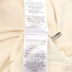 Gucci Cream Stretch Jersey Web Trim Detail Shift Dress S