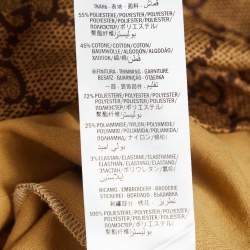 Pre Owned Gucci Brown Monogram Print Jersey Color Block Oversized T-Shirt XXL