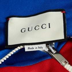 Pre Owned Gucci Brown Monogram Print Jersey Color Block Oversized T-Shirt XXL