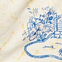 Pre Owned Gucci X Disney White Mickey Print Denim Shorts S