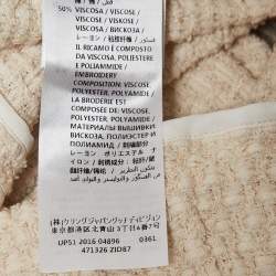 مملوكة مسبقًا Gucci Cream Tweed Modern Future Embroidered Pencil Skirt M