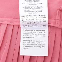 Gucci Pink Pleated Silk Midi Skirt M