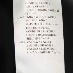 Pre Owned Gucci Black Wool GG Metal Detail Mid-Length Coat M