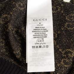 Gucci Navy Blue Zima Lurex Knit Top M