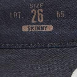 Gucci Black Snake Applique Denim Skinny Fit Jeans S Waist 26"