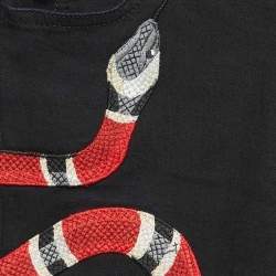 Gucci Black Snake Applique Denim Skinny Fit Jeans S Waist 26"