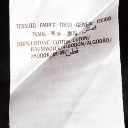 Pre Owned Gucci Black Logo Print Jersey Distressed T-Shirt M