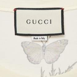 Gucci Cream Chateau Marmont Print Jersey T-Shirt S