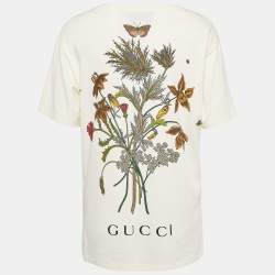 Gucci Cream Chateau Marmont Print Jersey T-Shirt S