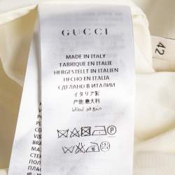 Gucci Off-White Cotton Ruffled Shirt M