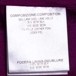 Pre Owned Gucci Pink Leather Buckle Trim Gabardine Draped Short Dress S