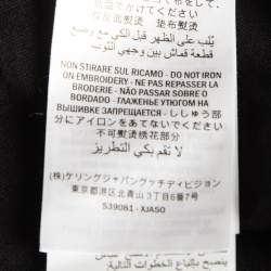 Gucci Black Logo Sequin Embroidered Cotton Oversized T-Shirt S