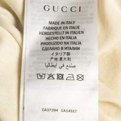 Pre Owned Gucci Cream Retro Logo Print Oversized T-Shirt Dress S