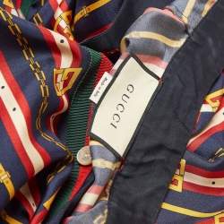 Gucci Multicolor Printed Silk Button Front Tunic S