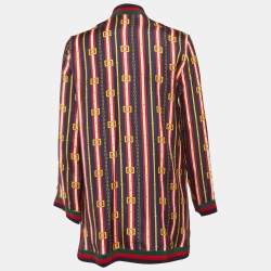 Gucci Multicolor Printed Silk Button Front Tunic S