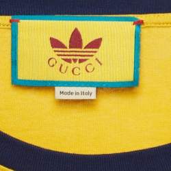 Gucci x adidas Yellow Printed Cotton Oversize T-Shirt L