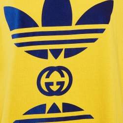 Gucci x adidas Yellow Printed Cotton Oversize T-Shirt L