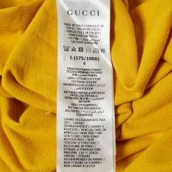 Gucci x adidas Yellow Printed Cotton Oversize T-Shirt L