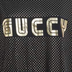 Gucci Black Star Print 'Guccy' Crew Neck T Shirt XXL