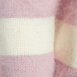 Gucci Pink/Cream Stripe Wool Sweater XS