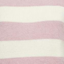 Gucci Pink/Cream Stripe Wool Sweater XS