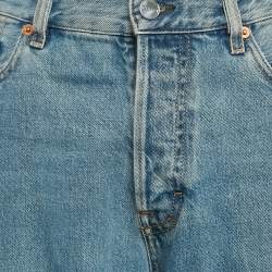 Gucci Blue Distressed Denim Low Rise Jeans L Waist 31"