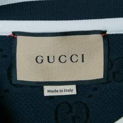 Gucci Navy Blue Zima Jacquard Knit Zip-Up Midi Skirt L