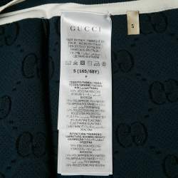 Gucci Navy Blue Zima Jacquard Knit Zip-Up Midi Skirt S
