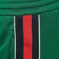 Pre Owned Gucci Green Jersey Side Stripe Detail Technical Joggers XXS