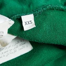 Pre Owned Gucci Green Jersey Side Stripe Detail Technical Joggers XXS