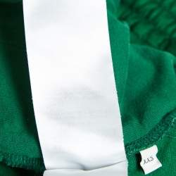 Pre Owned Gucci Green Jersey Side Stripe Detail Technical Joggers XXS