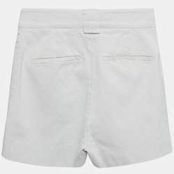 Gucci White Gabardine Regular Shorts S