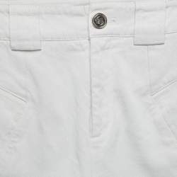 Gucci White Gabardine Regular Shorts S