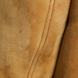 Gucci Brown Fur and Leather Buttoned Coat S