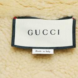Gucci Brown Fur and Leather Buttoned Coat S