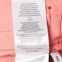 مملوكة مسبقًا Gucci Burgundy Leather Skinny Pants S