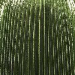 Pre Owned Gucci Metallic Green Lamé Silk Plisse Midi Skirt M