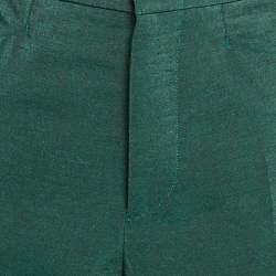 Gucci Green Wool Wide Leg Trousers L