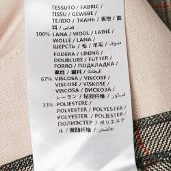 Gucci Grey Plaid Wool Trousers M