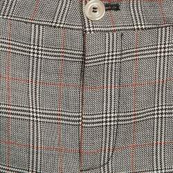 Gucci Grey Plaid Wool Trousers M