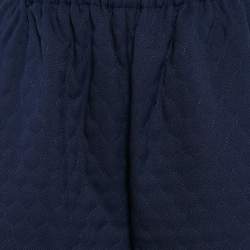 Pre Owned Gucci Navy Blue Quilted Crepe Culottes S 