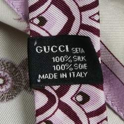 Gucci Printed Silk Tie-Up Detail Halter Top One Size 