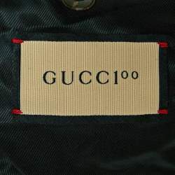 Gucci Blue Music is Mine Satin Varsity Jacket M