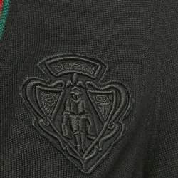 Gucci Black Equestrian Patch Knit Cardigan XS