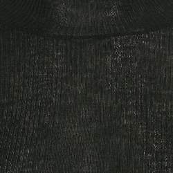 Pre Owned Gucci Black Rib Knit Turtle Neck Sweater S