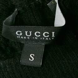 Pre Owned Gucci Black Rib Knit Turtle Neck Sweater S