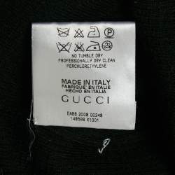 Pre Owned Gucci Black Rib Knit Turtle Neck Sweater S