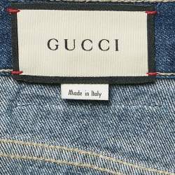 Gucci Blue Washed Denim Straight Leg  Jeans S Waist 26"